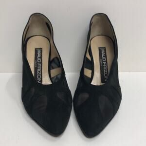 Maud Frizon Made in Italy Black Suede Pump